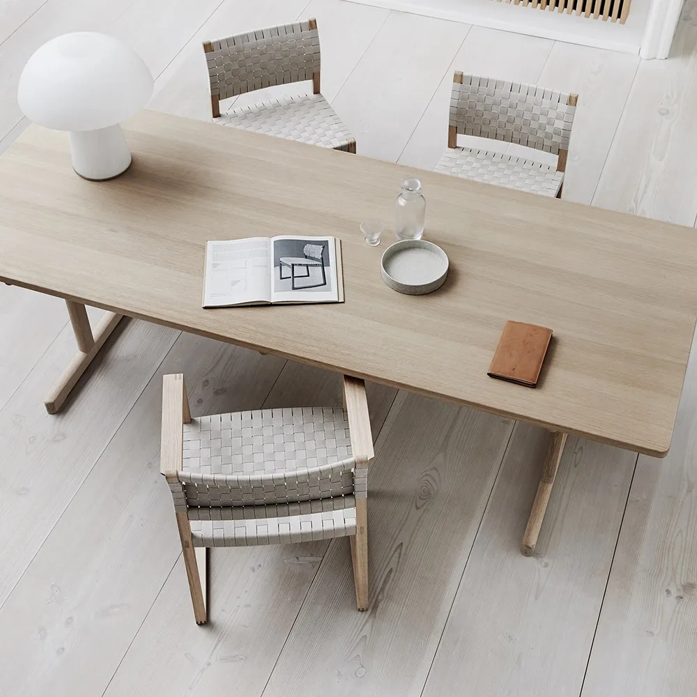 BM62 armchair, Rattan oiled oak frame Fredericia Furniture