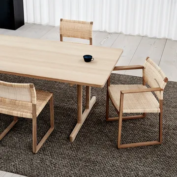 BM62 armchair - Wicker lacquered oak frame - Fredericia Furniture