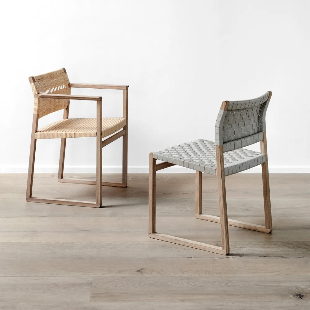 BM62 armchair, Woven natural-oiled oak frame Fredericia Furniture