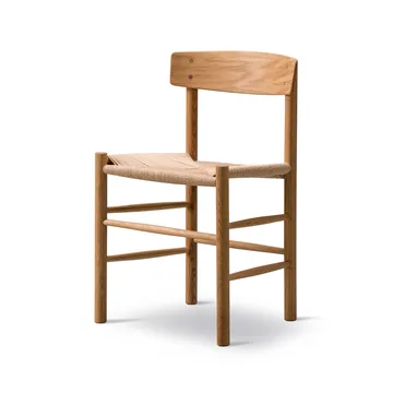 J39 chair, Oiled oak–woven natural, 4-pack - Fredericia Furniture