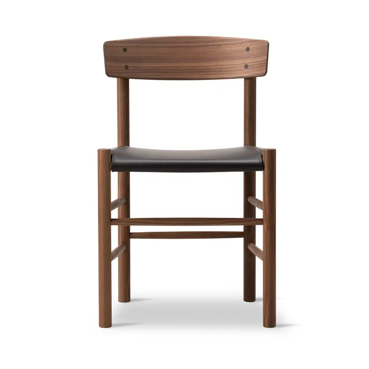 J39 chair - Oiled walnut-leather Omni 377 dark brown - Fredericia Furniture