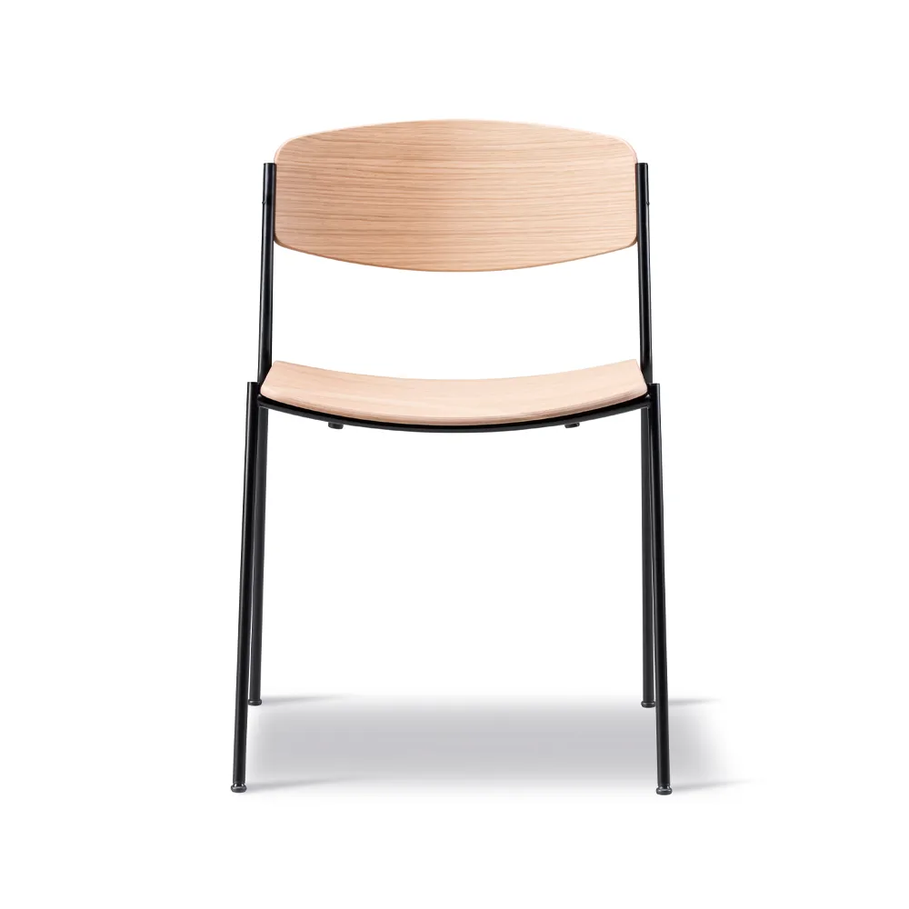 Lynderup 3080 chair, Lacquered oak-black steel frame Fredericia Furniture