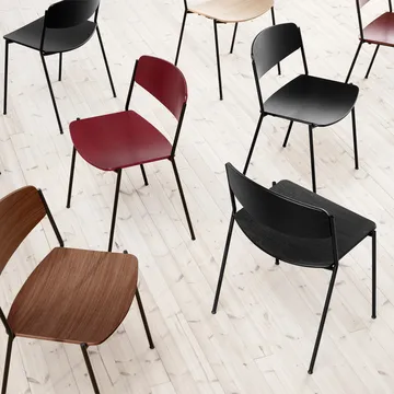 Lynderup 3080 chair - Lacquered oak-black steel frame - Fredericia Furniture