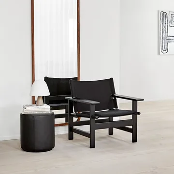 Mono seat pouf - Grand linen beige, Ø39 cm - Fredericia Furniture