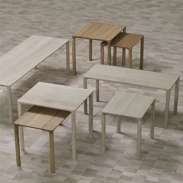 Piloti 6705 side table - Light oiled oak-height 35 cm - Fredericia Furniture