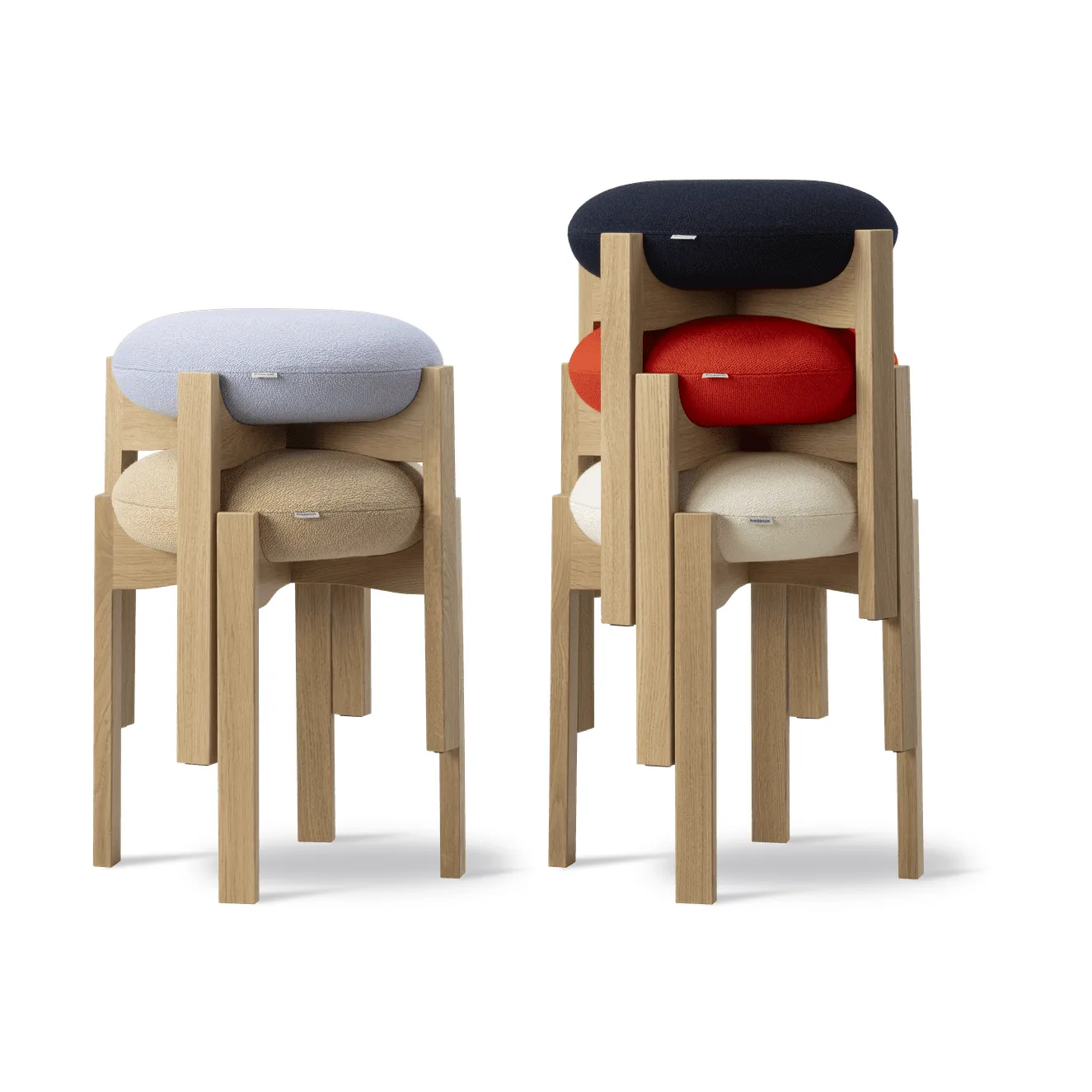 Pioneer low stool, Zero 0001-lacquered oak Fredericia Furniture