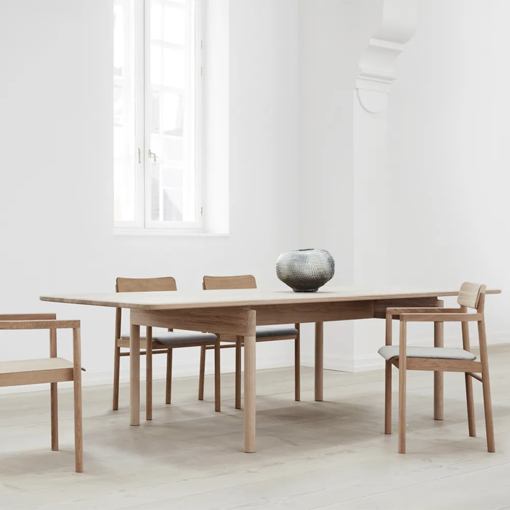 Post 6438 dining table, Smoke-oiled oak, 100x225 cm Fredericia Furniture