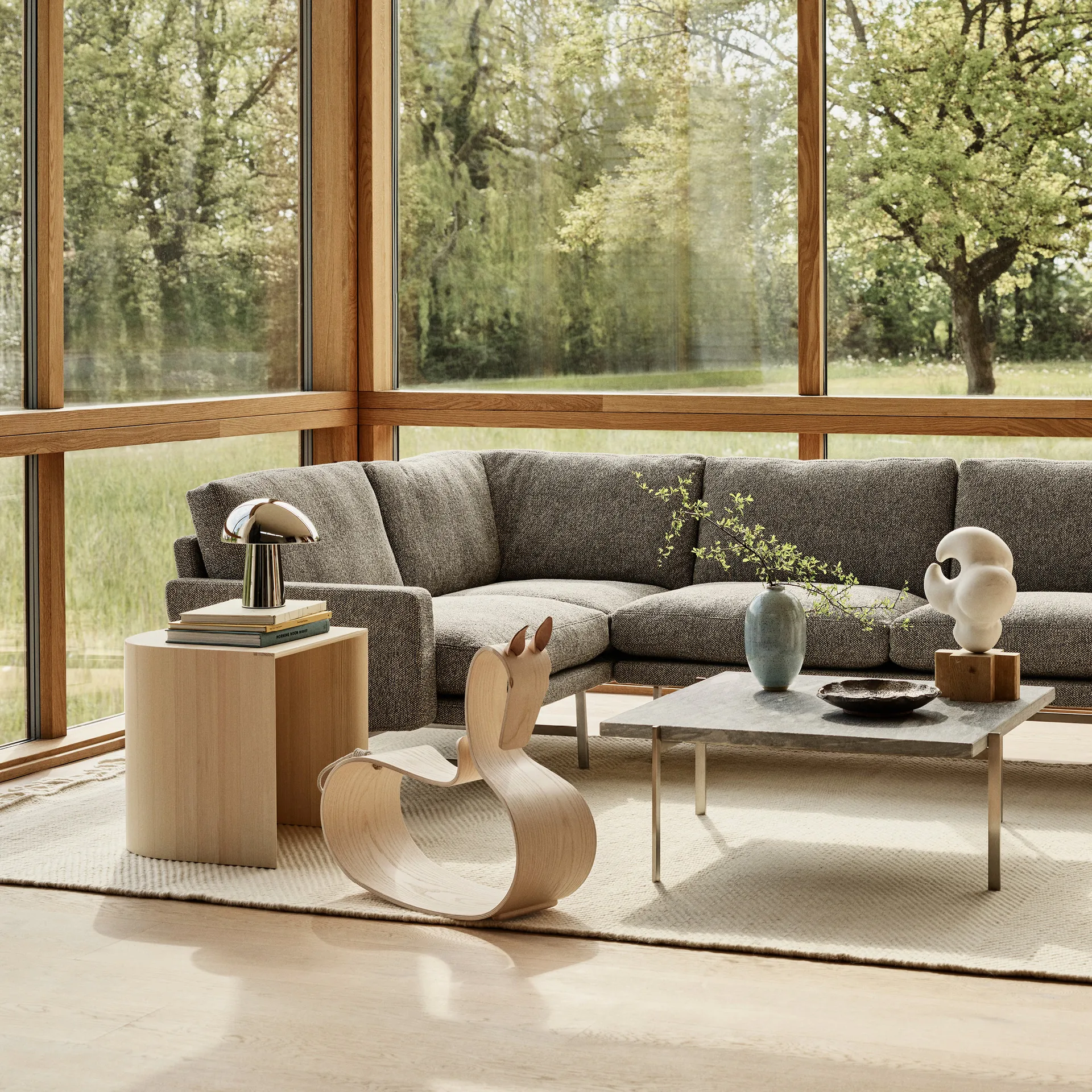 Fritz Hansen Rocking Horse, Clear lacquered ash Fritz Hansen