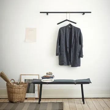Georg bench - Untreated oak-incl. beige seat cushion - Fritz Hansen