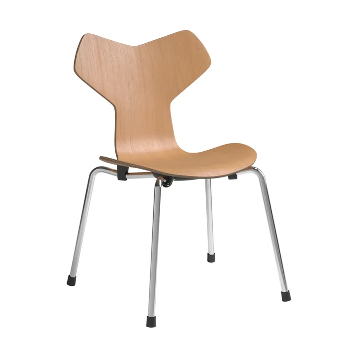 Grand Prix children's chair - Oregon pine-chrome - Fritz Hansen