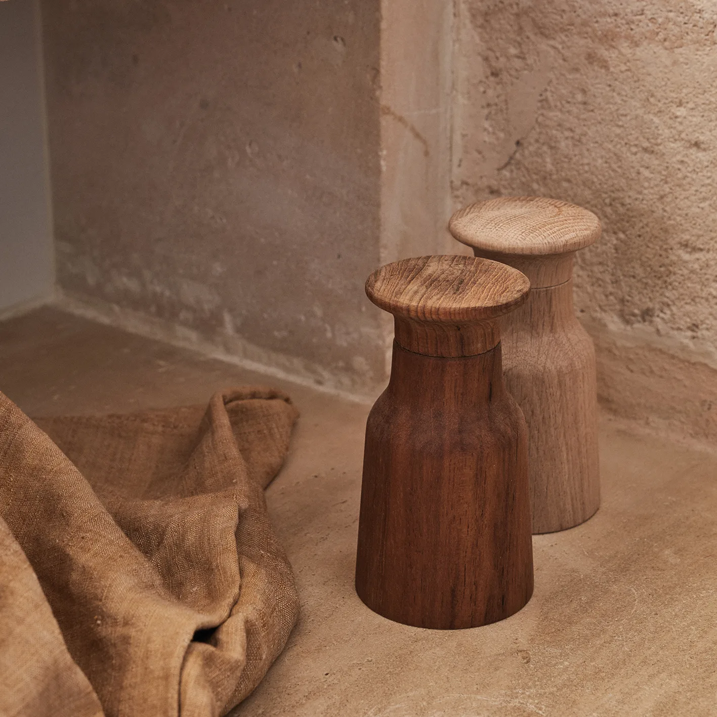 Hammer salt- and pepper mill, oiled teak Fritz Hansen
