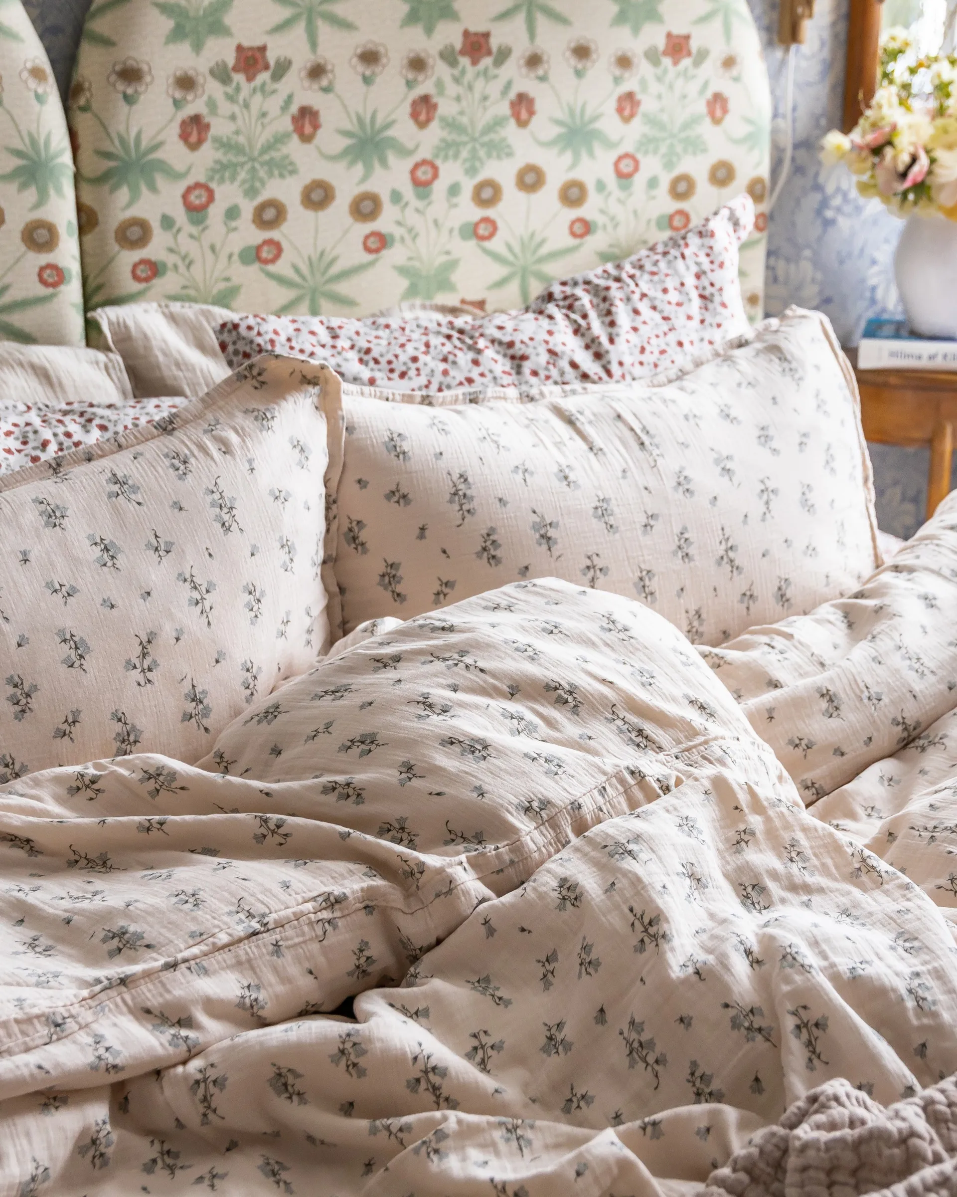 Bluebell Muslin pillowcase, 50x90 cm Garbo&Friends
