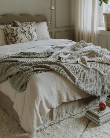Eggshell Muslin duvet cover double - 220X220 cm - Garbo&Friends
