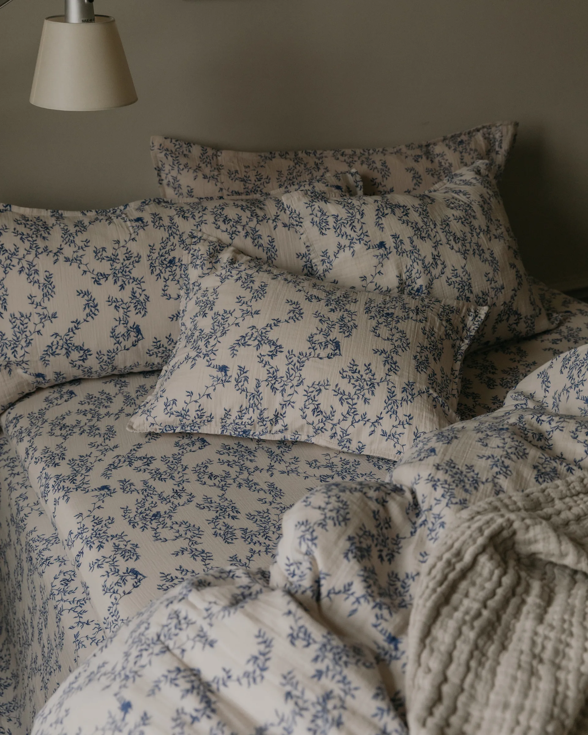 Jardim Muslin fitted sheet, 160x200x30 cm Garbo&Friends