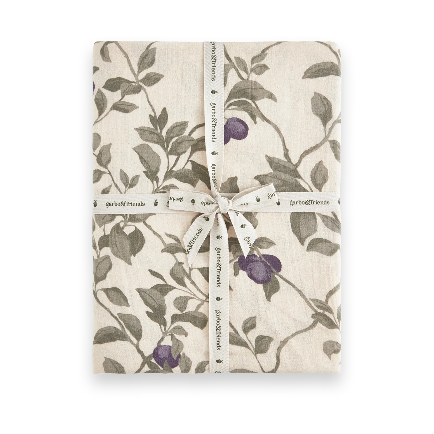 Plum Muslin fitted sheet, 180x200x30 cm Garbo&Friends