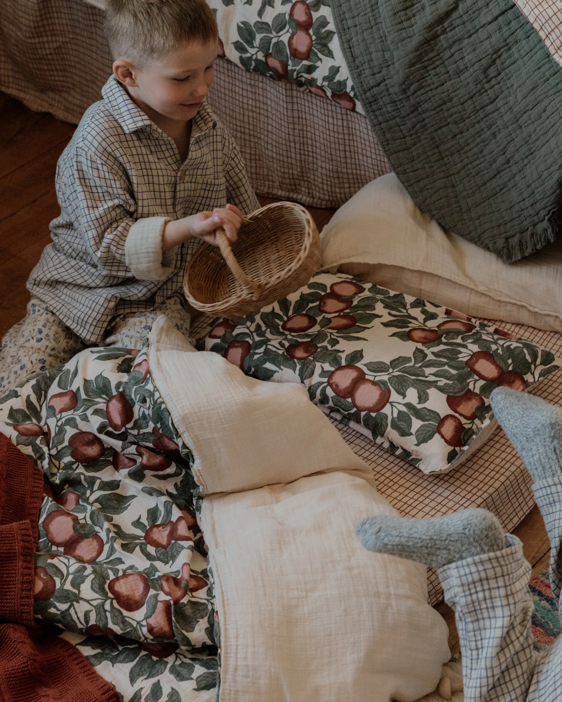 Pomme Muslin bed set junior, 100x140 cm/40x60 cm Garbo&Friends