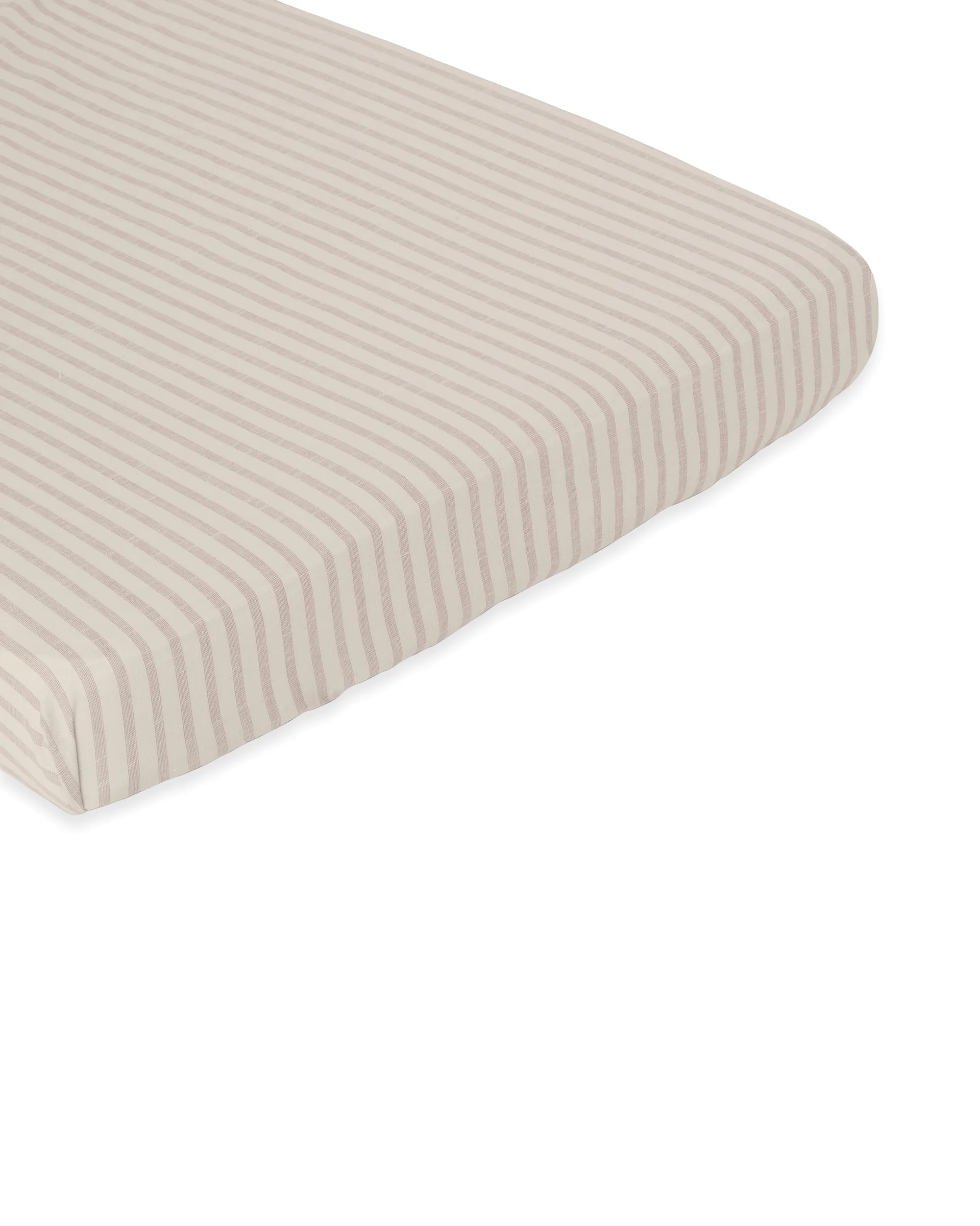 Stripe Mauve fitted sheet, 90x200x30 cm Garbo&Friends