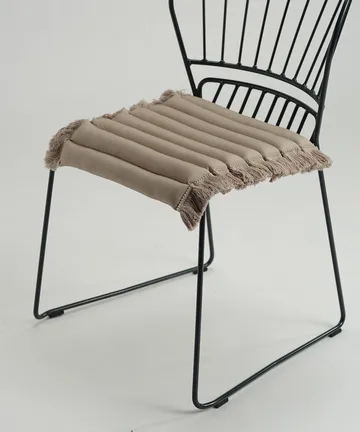 Garden Glory cushion with fringes - Beige, beige fringe, 38x40 cm - Garden Glory