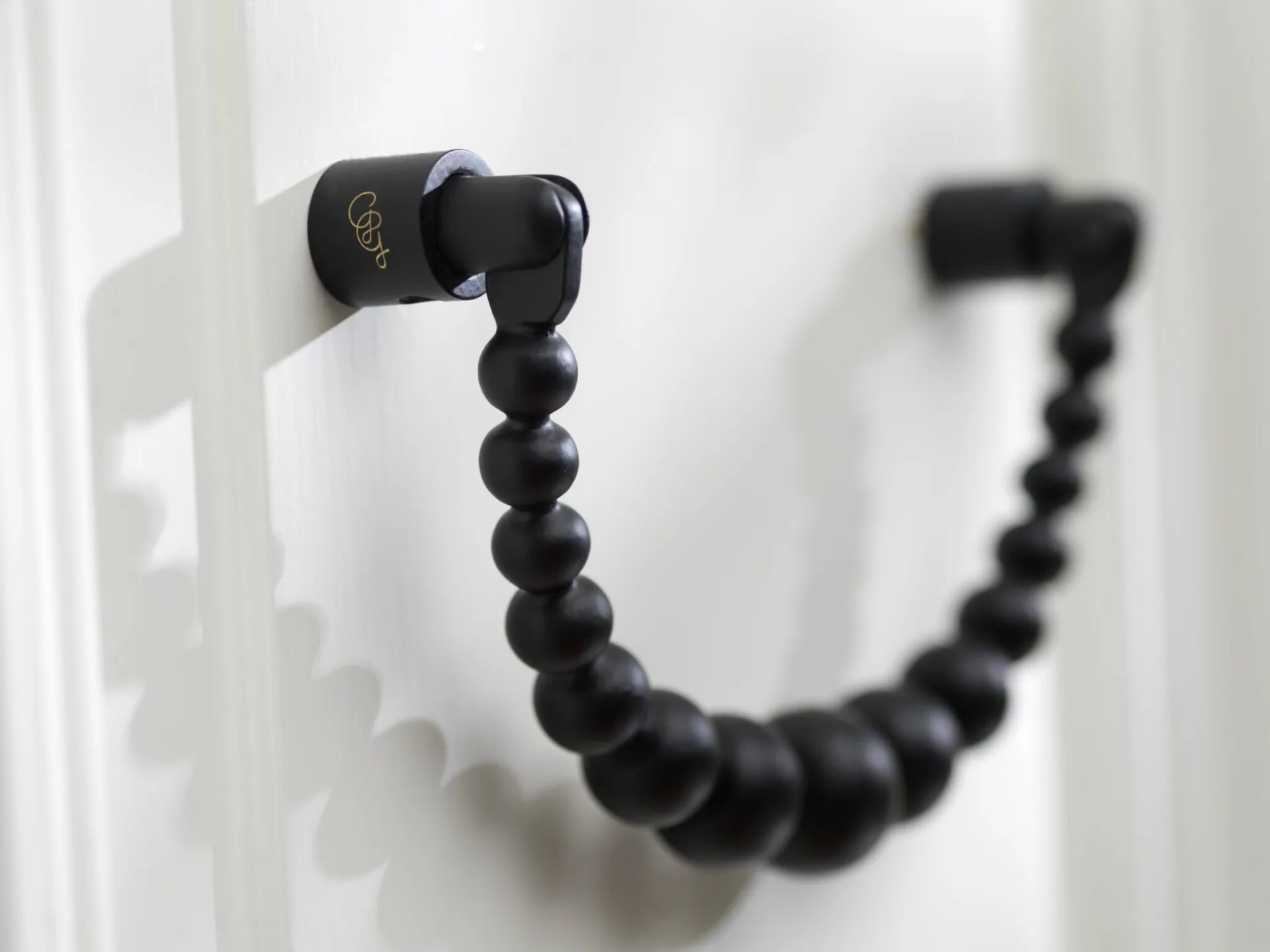 Garden Glory door knocker, Black Garden Glory