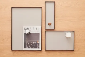 Frame tray large 35.5x50.6 cm - Smoked oak-Grey - Gejst