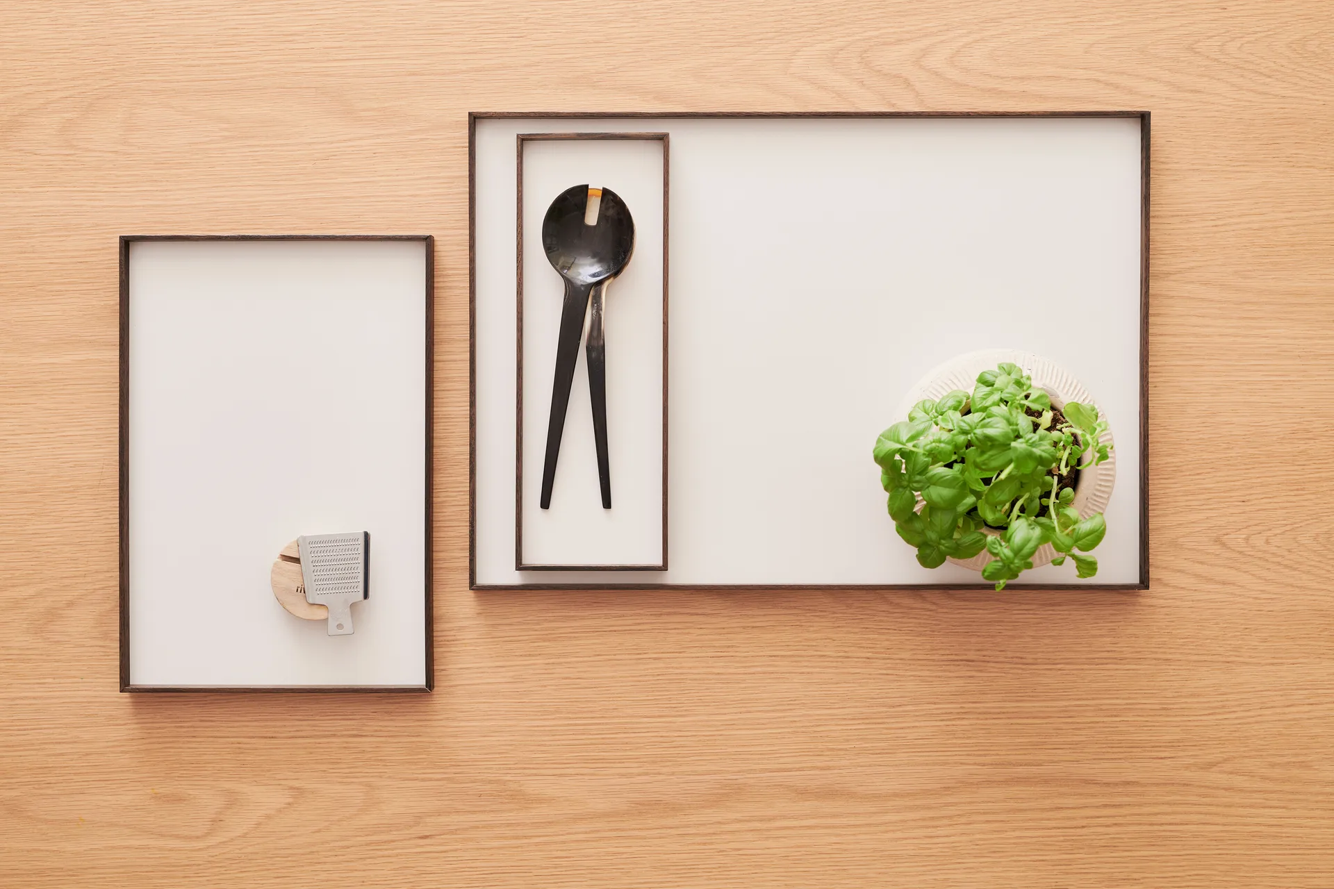 Frame tray medium 23x34 cm, Smoked oak-beige Gejst