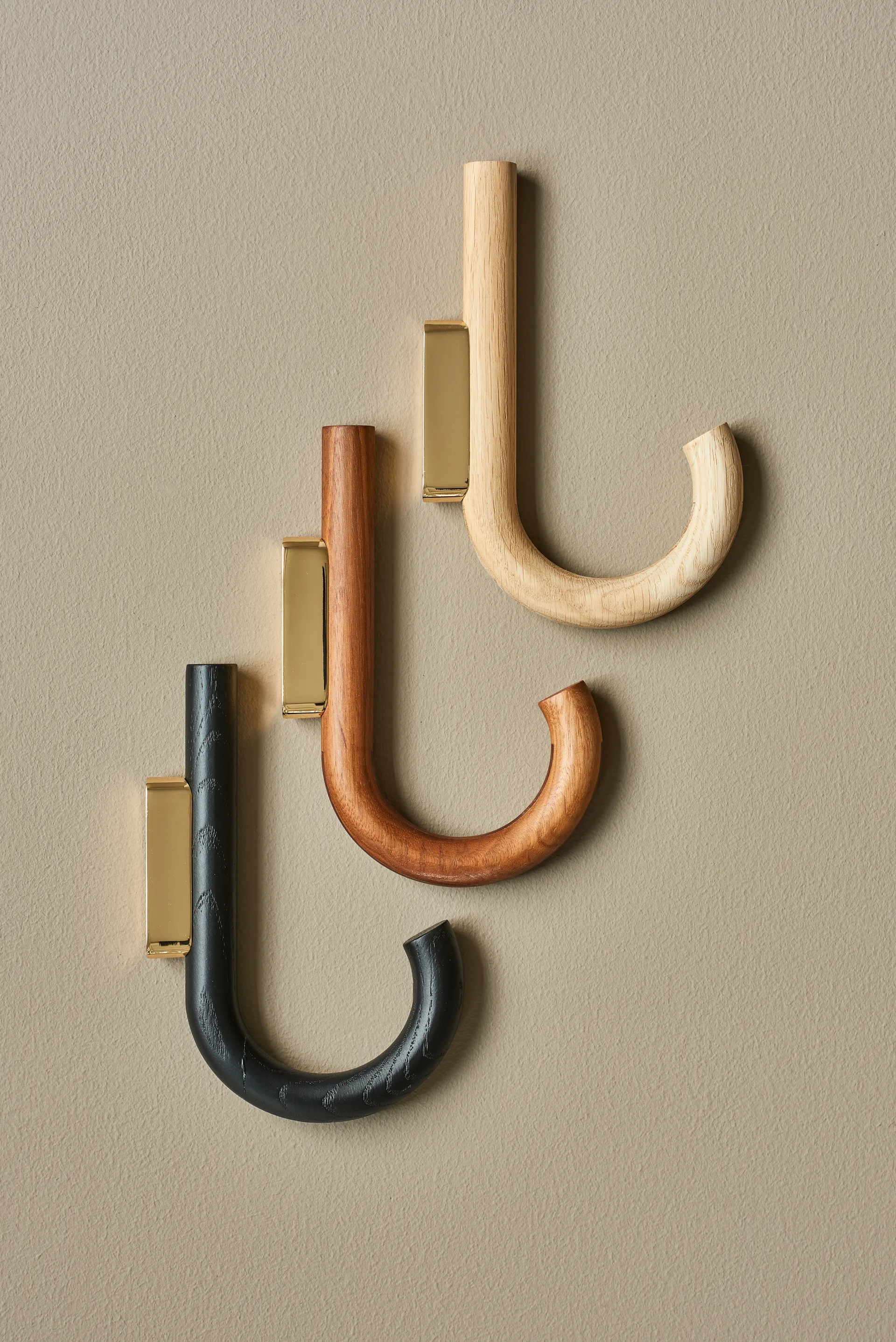 Hook hook 19 cm, Oak-brass Gejst