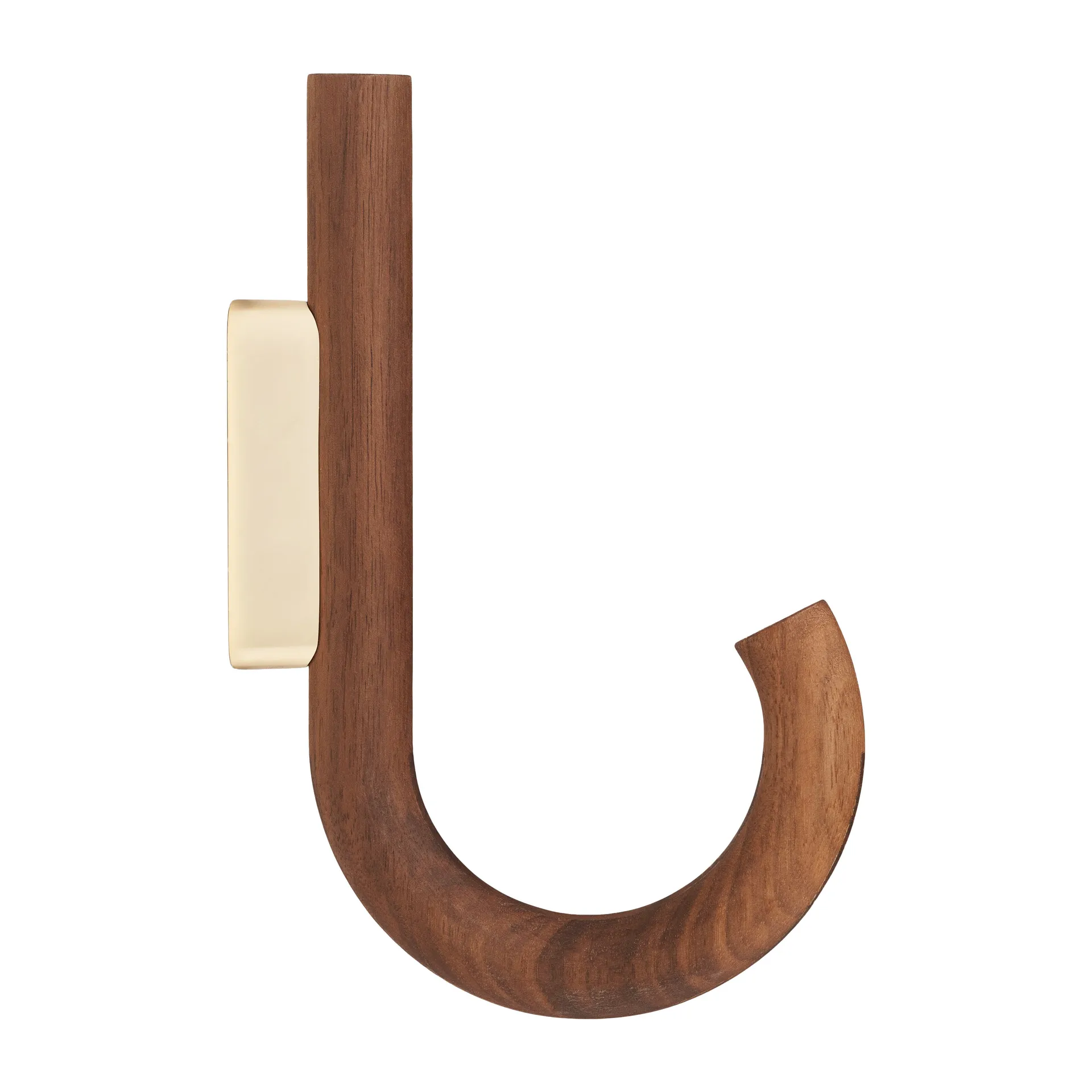 Hook hook 19 cm, Walnut-brass Gejst