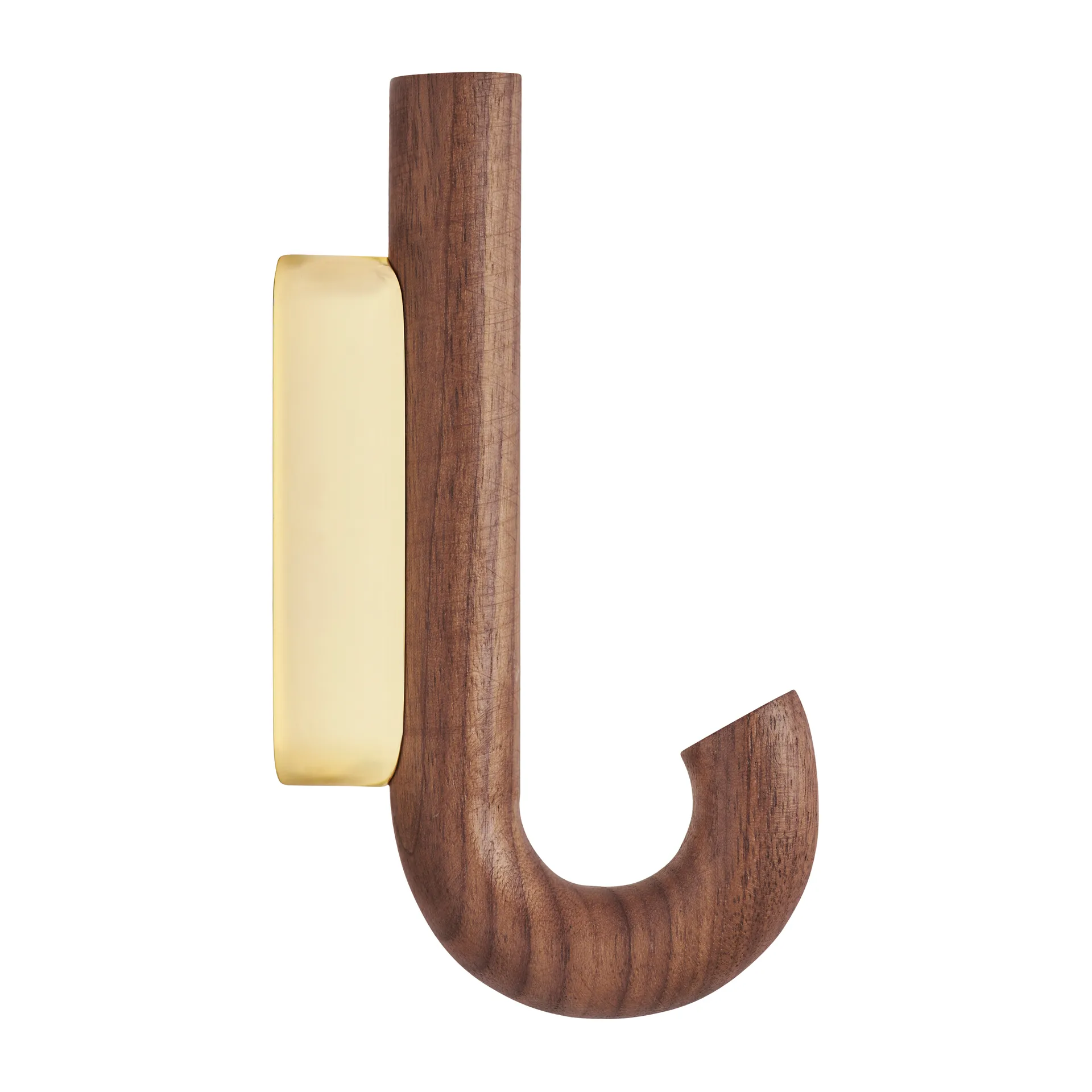 Hook hook mini 13.3 cm, Walnut-brass Gejst