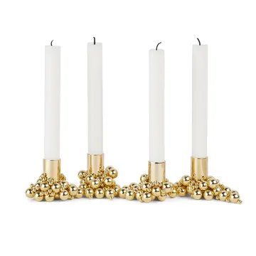 Molekyl candlestick 4 - Brass - Gejst