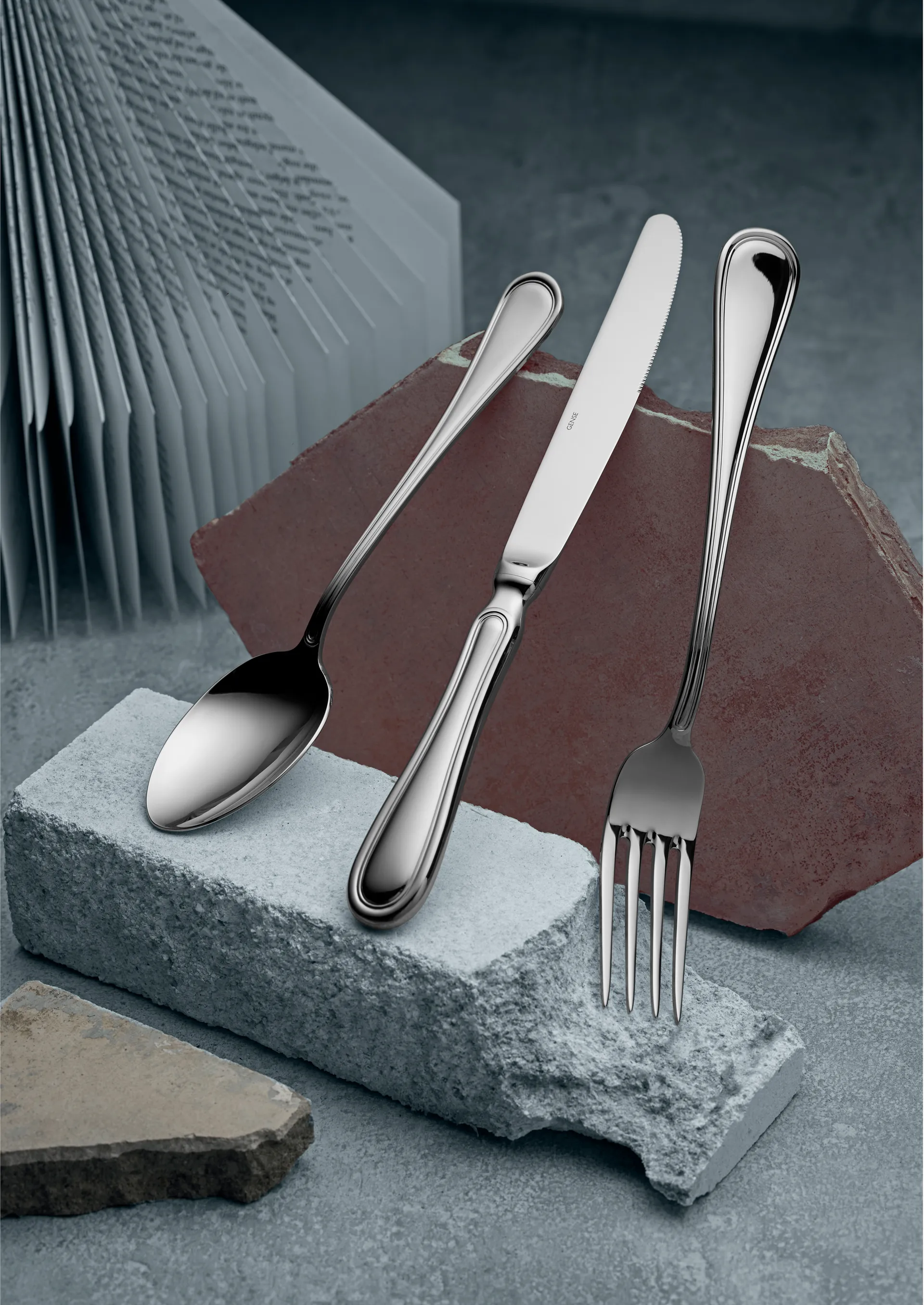 Oxford table knife 24 cm, Polished steel Gense