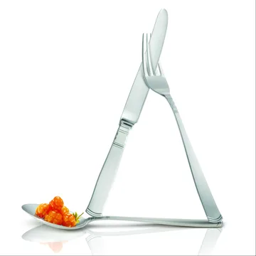 Rosenholm silver cutlery - dinner fork - Gense