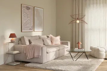 Castello 24 table lamp - Dim pink marble - Globen Lighting