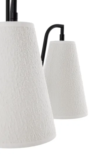Lou pendant lamp - 3, white bouclé-black, 46x46 cm - Globen Lighting