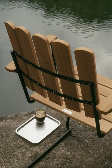 A2 armchair - Untreated teak-black - Grythyttan Stålmöbler