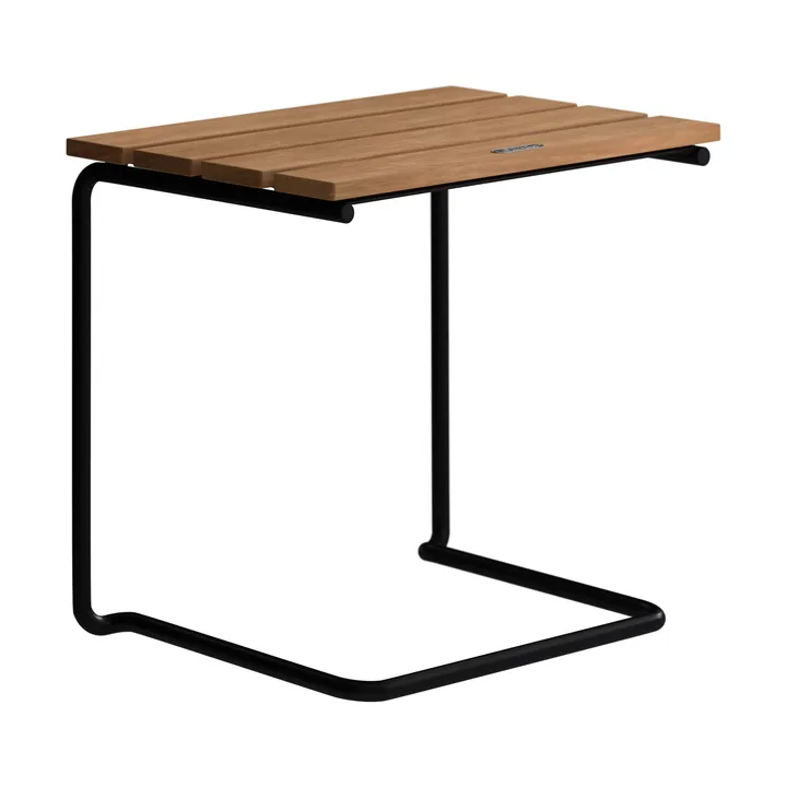 A3 table/footstool - Teak-black steel frame - Grythyttan Stålmöbler