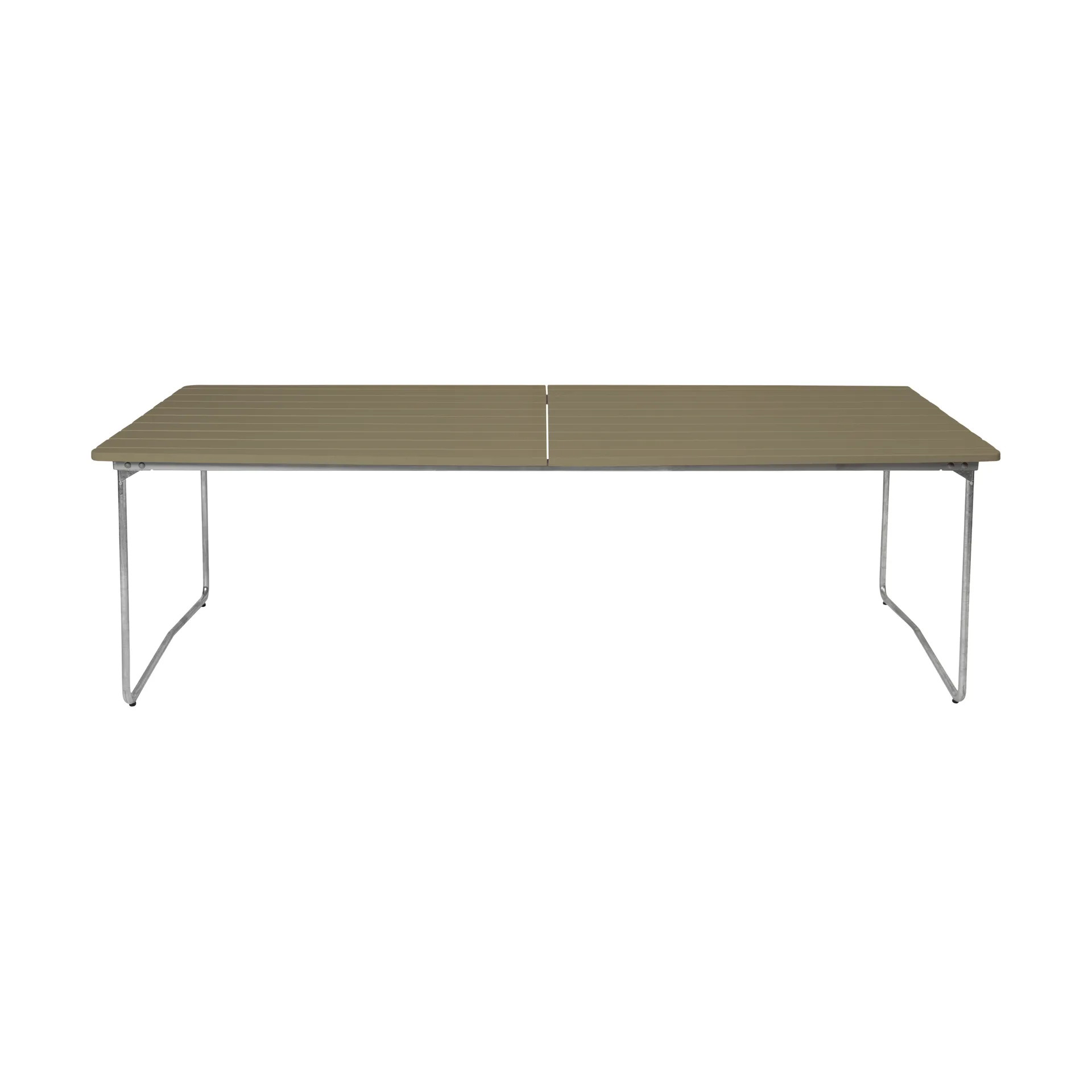 B31 dining table, Light green oak-hot galvanized Grythyttan Stålmöbler