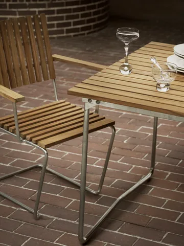 Bovik table - Teak-black steel frame, 150x92 cm - Grythyttan Stålmöbler