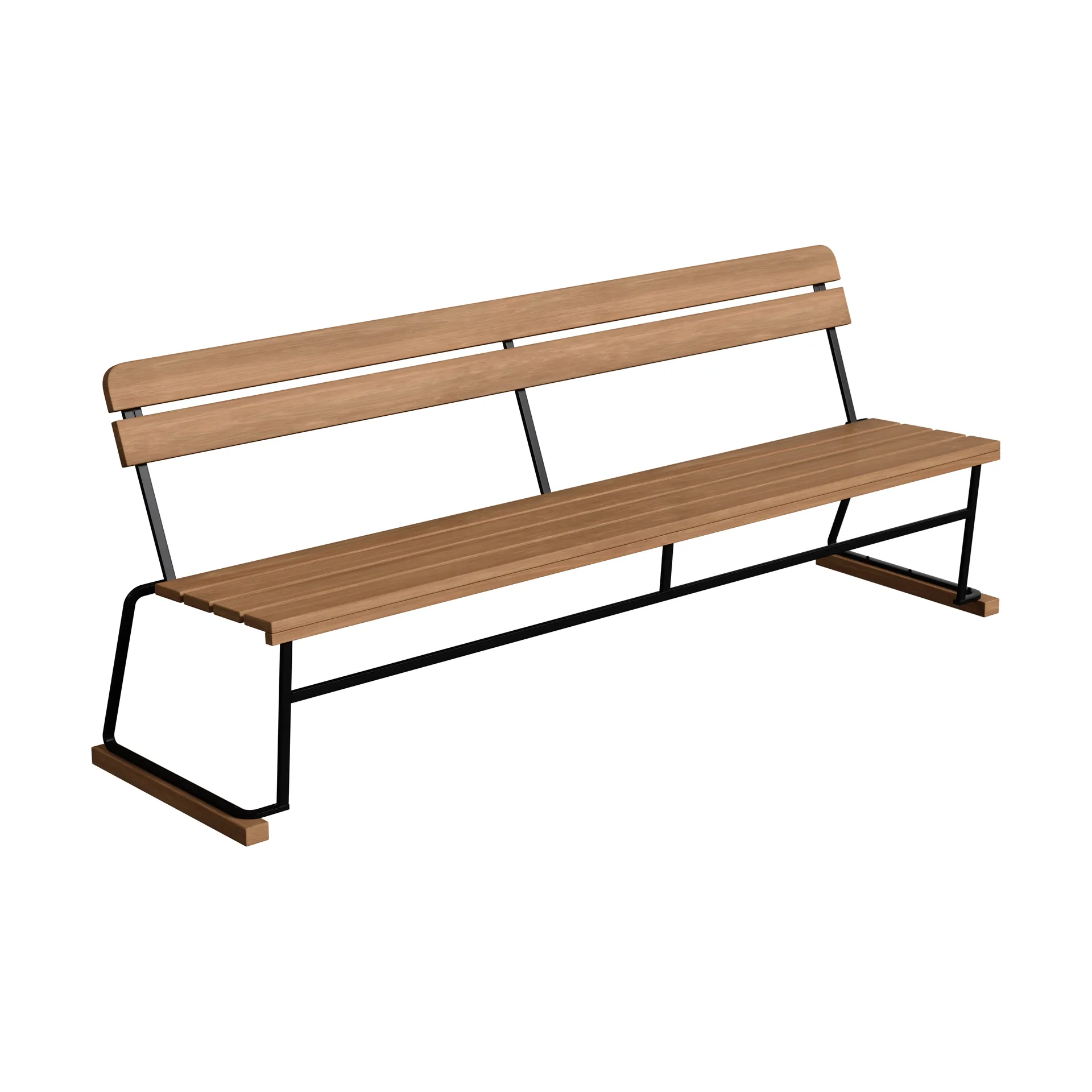 Soffa 5 sofa, Teak-black steel frame Grythyttan Stålmöbler