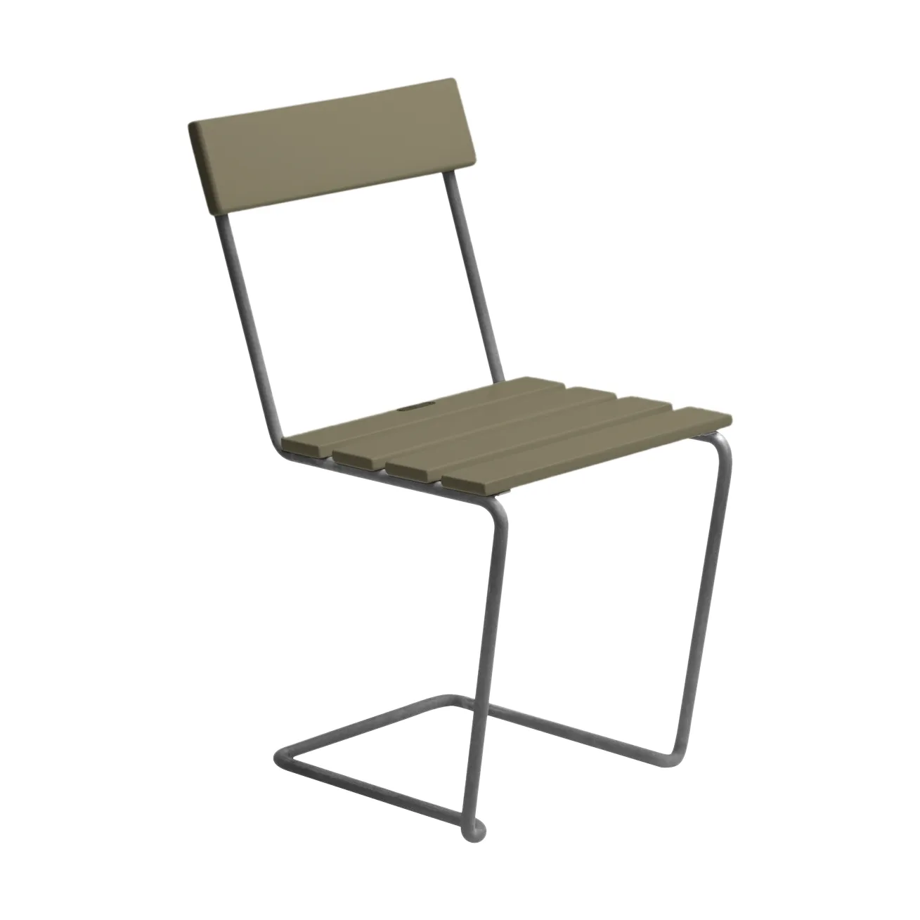 Stol 1 chair, Light green oak-hot-dip galvanized stand Grythyttan Stålmöbler