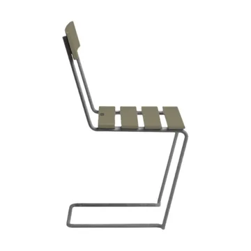 Stol 1 chair - Light green oak-hot-dip galvanized stand - Grythyttan Stålmöbler