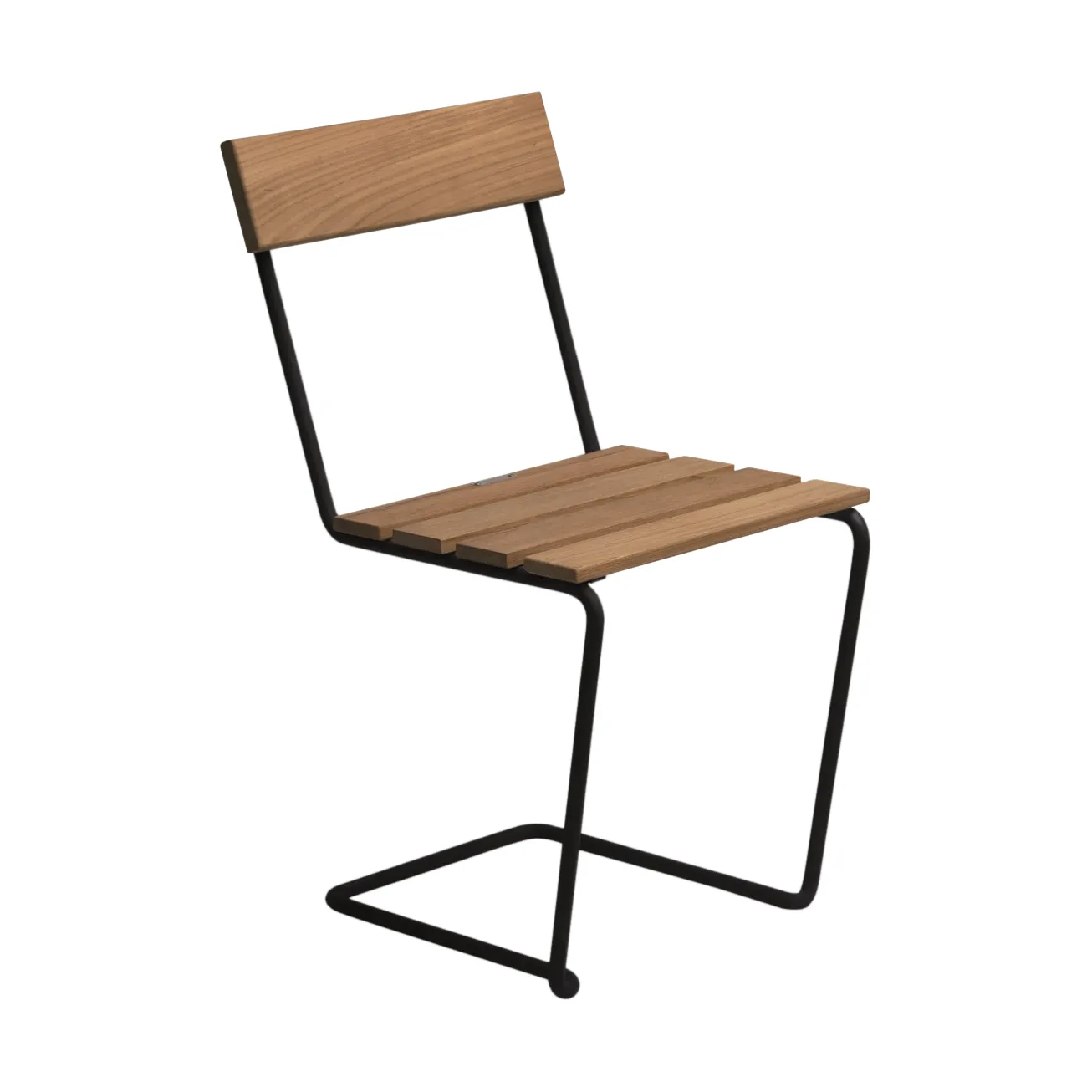 Stol 1 chair, Untreated teak-black Grythyttan Stålmöbler