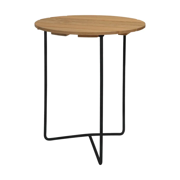 Table 6B table - Oiled oak-black, Ø60 cm - Grythyttan Stålmöbler