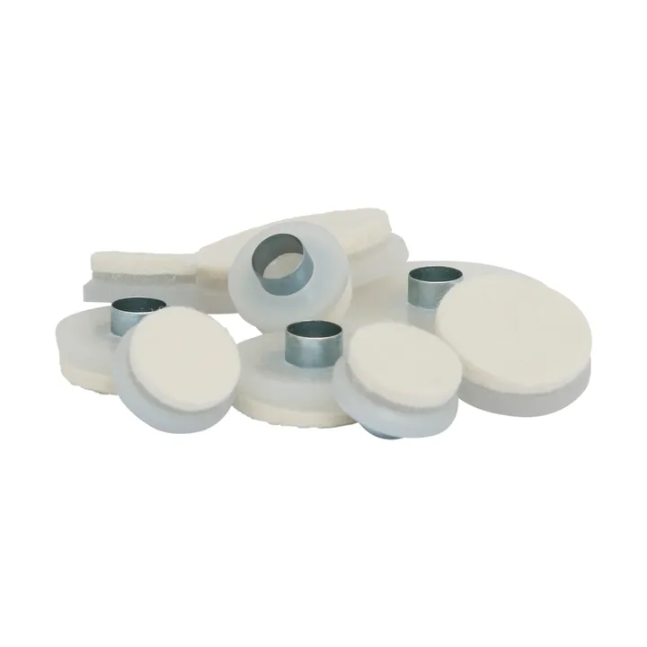 Guardian furniture pads with rivet Ø18 mm 8-pack - White - Guardian
