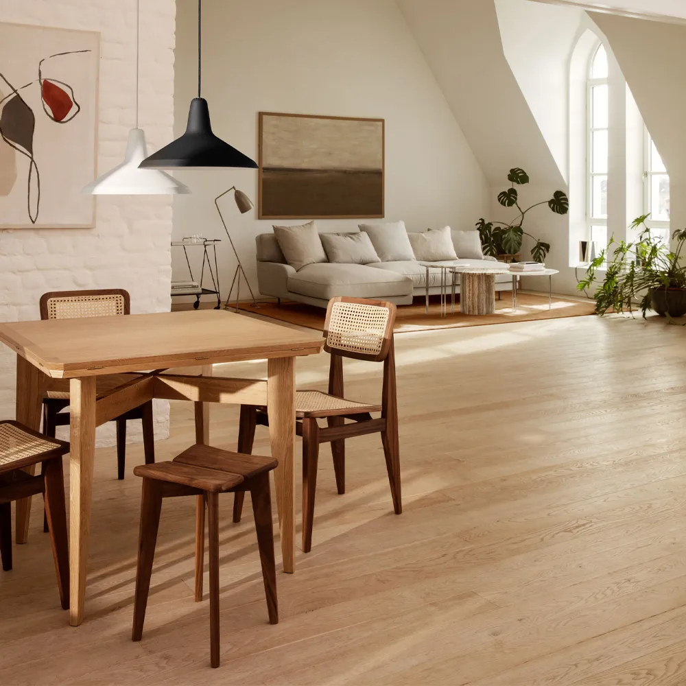 B-Table dining table, American walnut GUBI