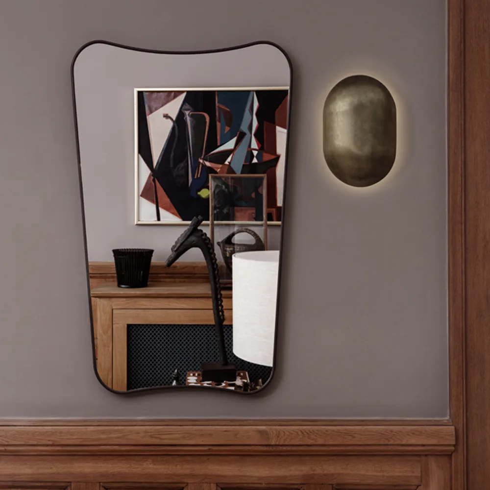 F.A.33 Mirror, Black brass, large GUBI