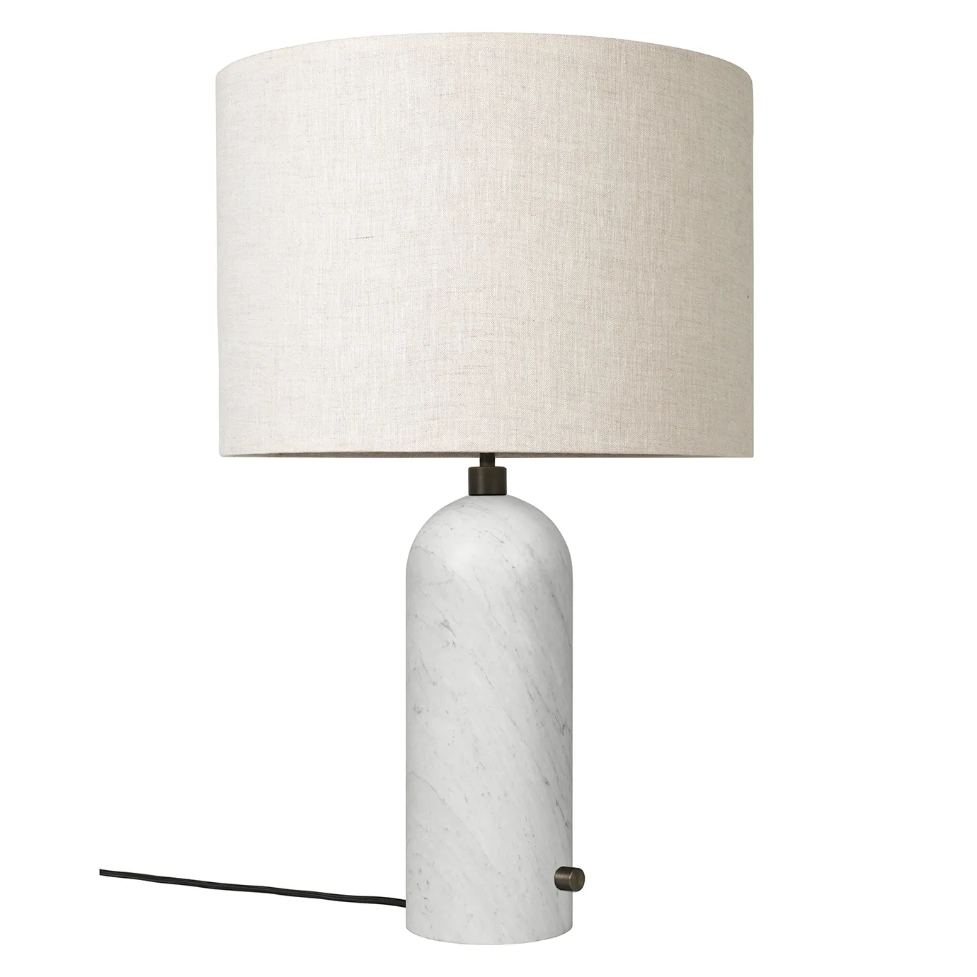 Gravity L table lamp, marble-canvas GUBI