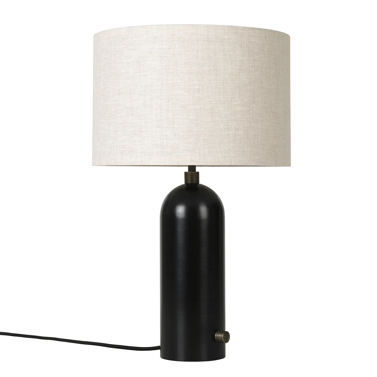 Gravity S table lamp, black-canvas GUBI