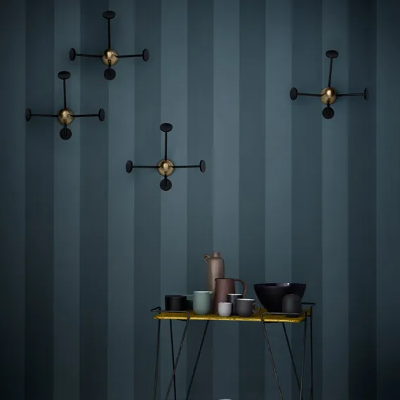 Matégot coatrack, black-brass GUBI