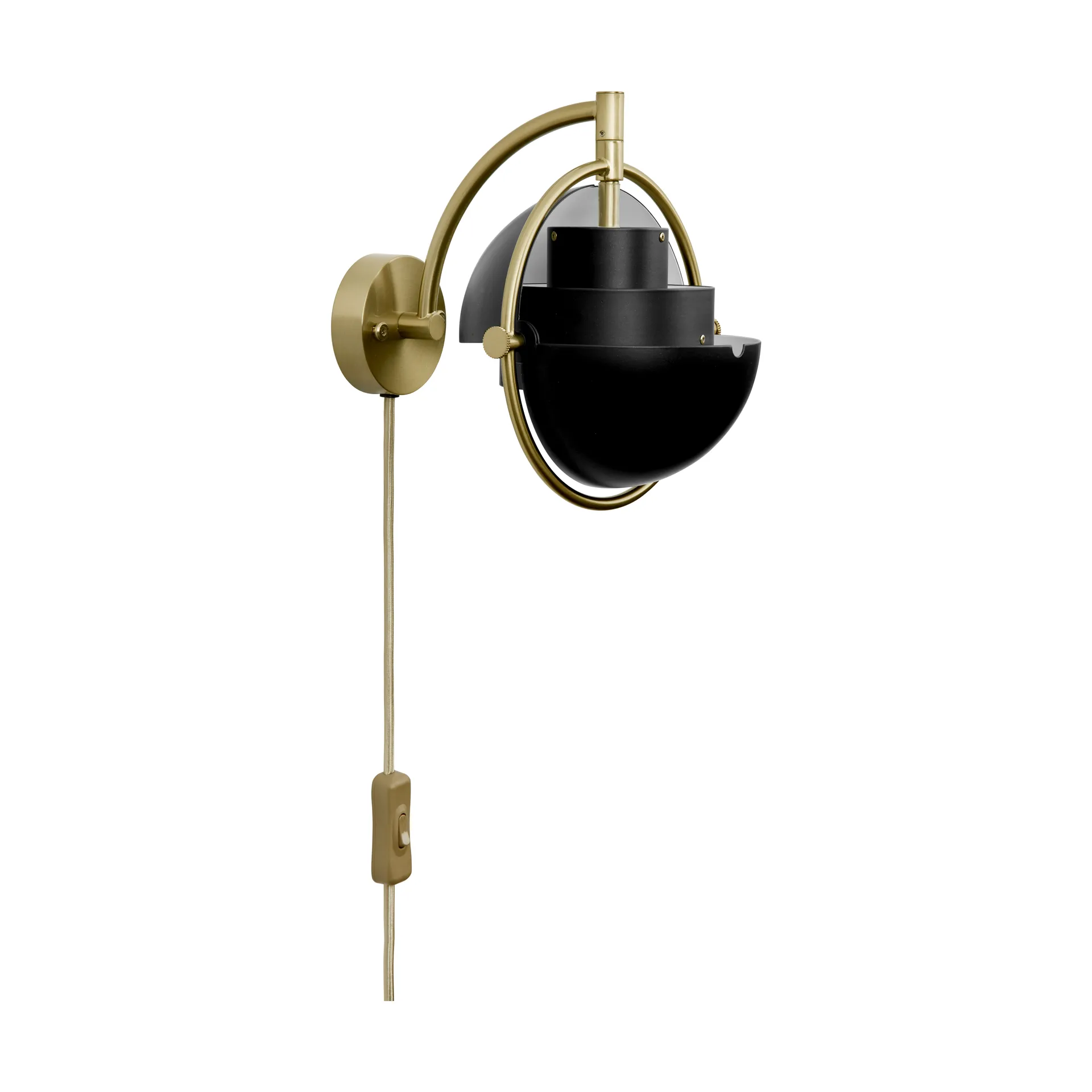Multi-Lite wall lamp, Black-brass GUBI