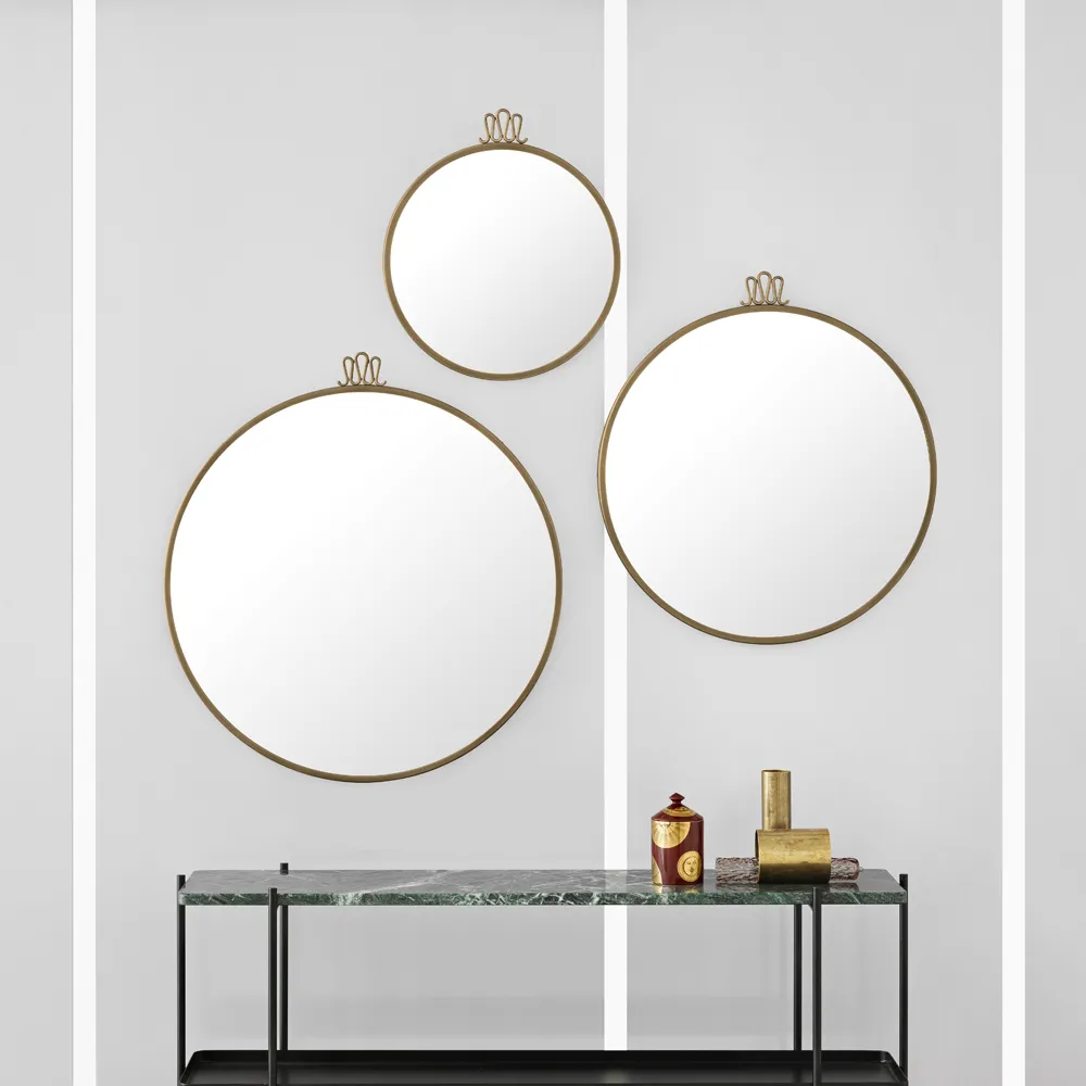 Randaccio Mirror, Antique brass, medium GUBI
